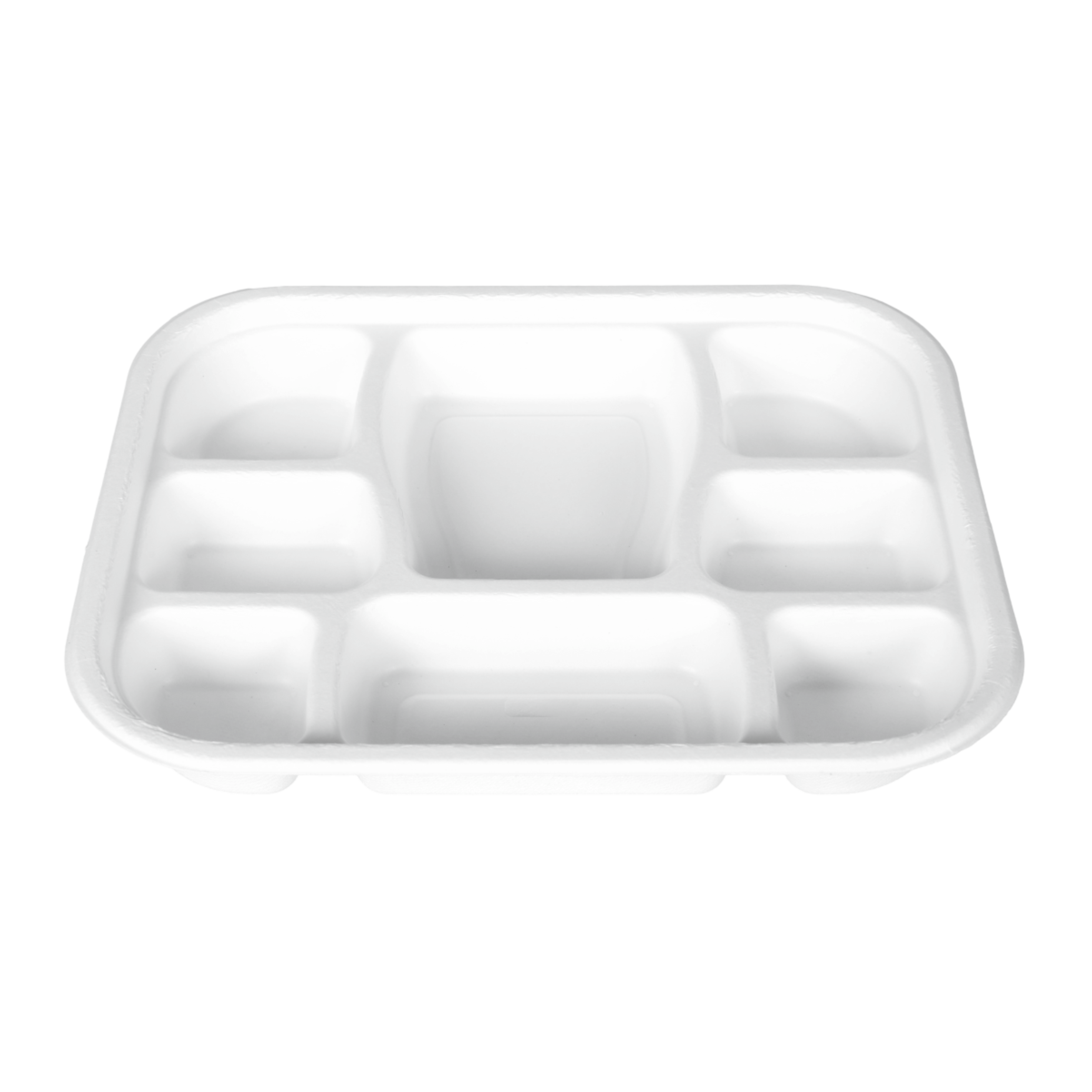 Sugarcane Bagasse Disposable Meal Trays with Lid